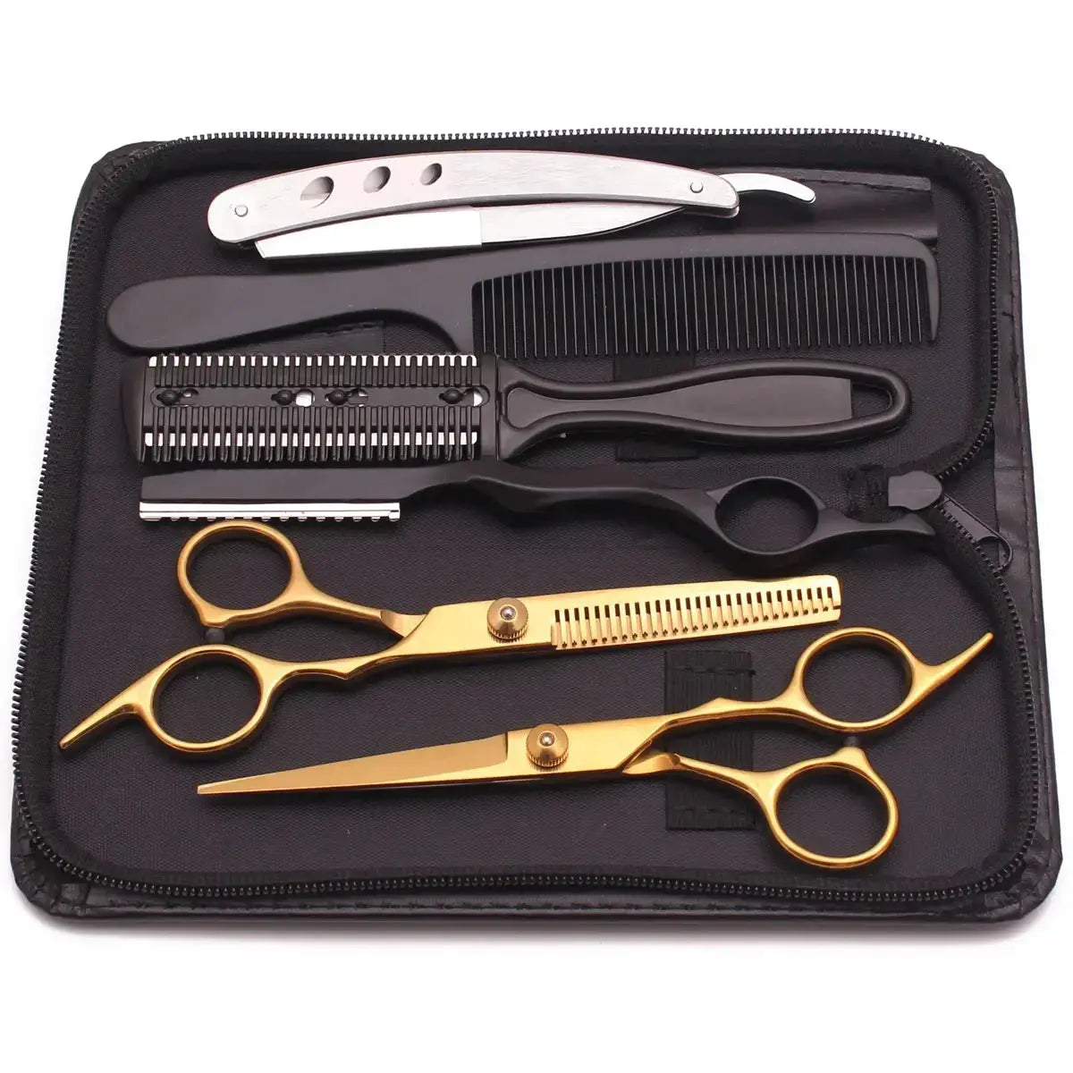 Juego de Tijeras de Peluquería de Acero Inoxidable Premium