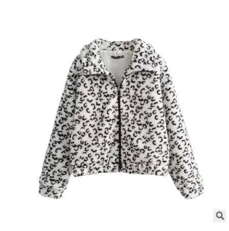 Autumn & Winter Lamb Hair Pocket Cotton Coat