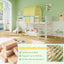 Twin Size Loft Bed Playhouse with Tower Tent - Turquoise
