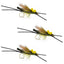 Pack de 3 mouches sèches Skwala Stonefly à longue queue - Taille 10
