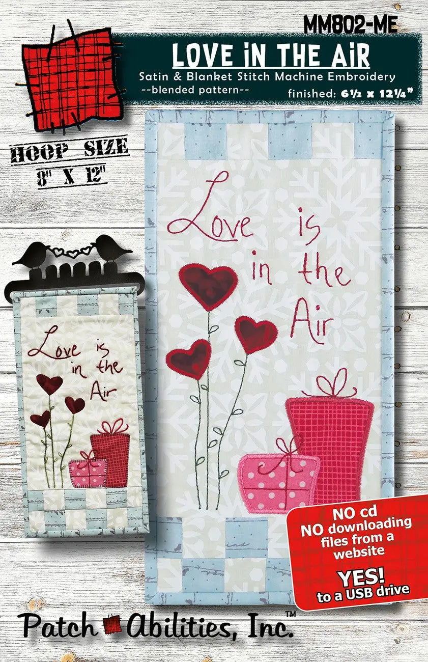 Love In The Air Machine Embroidery Pattern