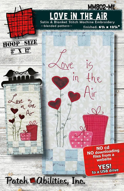 Love In The Air Machine Embroidery Pattern