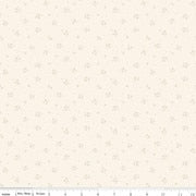 Tela de Algodón Ditsy Crema Love You Always - 43"/44" por Yarda