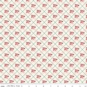 Love You Always Floral Plaid Cream Cotton Fabric - 43"/44" Per Yard