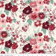 Love You Always Cream Cotton Fabric - 43"/44" Per Yard