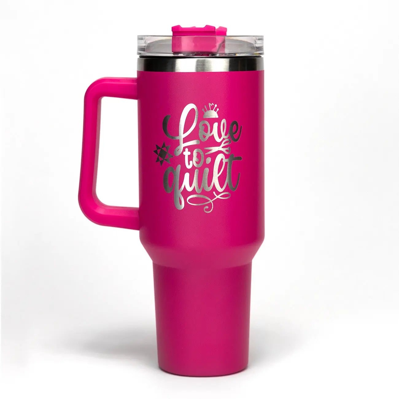 Taza de Acero Inoxidable Rosa Love to Quilt 40oz