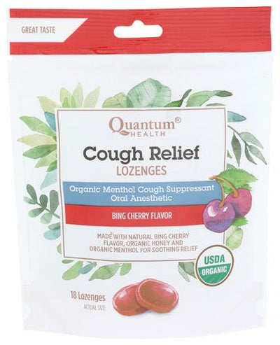 Organic Cough Relief Drops - Soothing Comfort by Quantum Health - Korvel