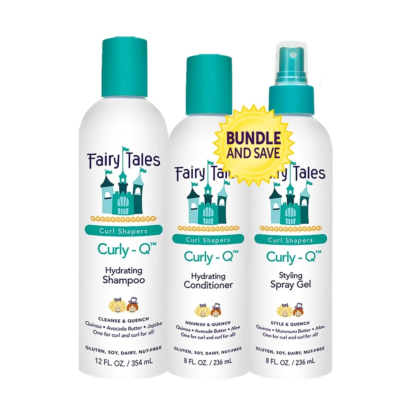 Kit de Champú y Acondicionador Curly Q de Fairy Tales - Tamaño de Viaje