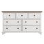 Wooden Captain Seven-Drawer Dresser in White Walnut