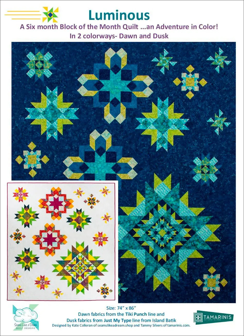 Patrón de Quilt Luminous Block of the Month