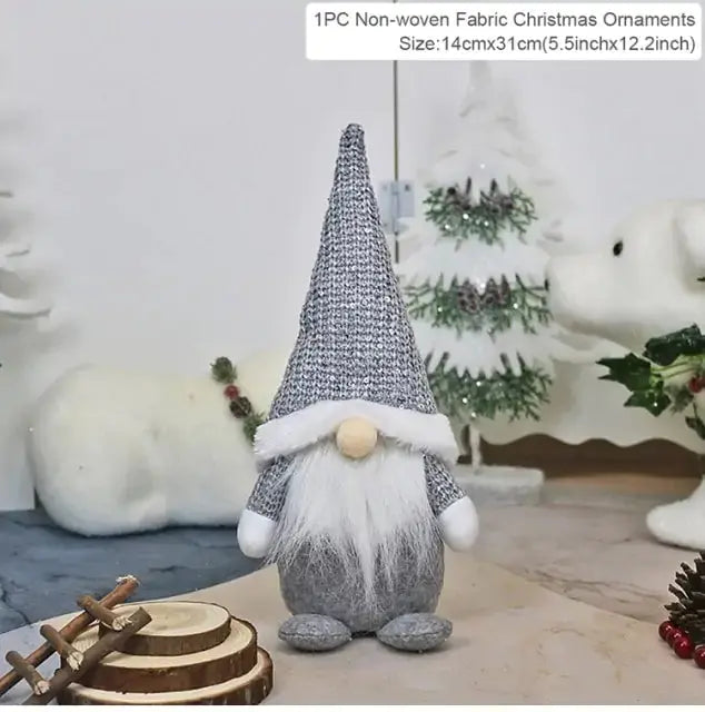 Muñeco de Navidad Gnomo Sin Rostro - Decoración Navideña Caprichosa