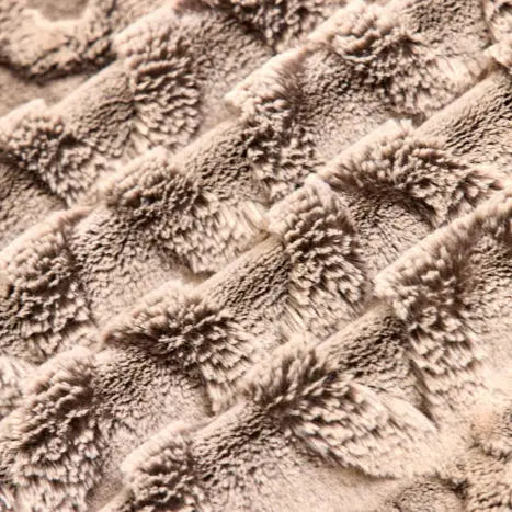 Tissu Luxe Cuddle Bunny Bailey Chocolat/Amande au mètre