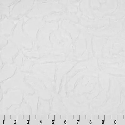 Luxe Cuddle Demi Rose Snow Fabric per Yard