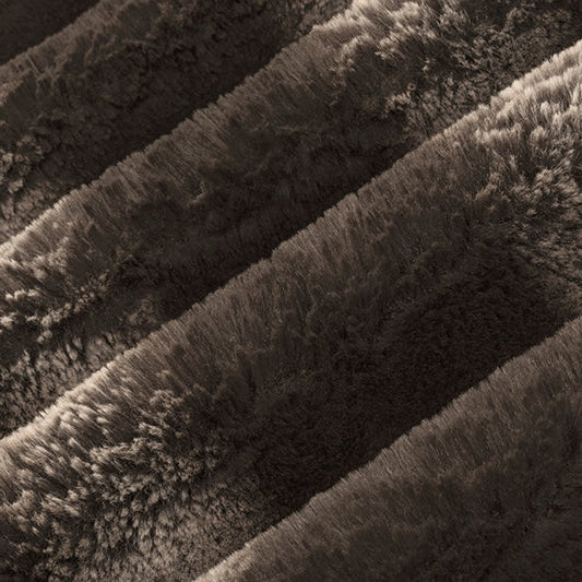 Tissu Luxe Cuddle Arctic Chinchilla Espresso par Yard