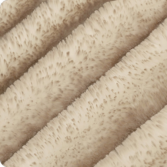 Tela Luxe Cuddle Arctic Fox Sandstone por Yarda