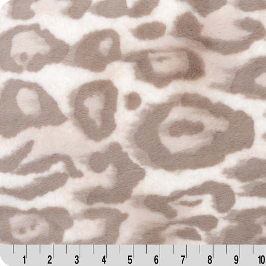 Coconut Cream Luxe Cuddle Bunny Jungle Cat Fabric