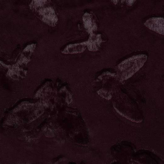 Tela Luxe Cuddle Butterfly Cereza Negra - 58" de Ancho