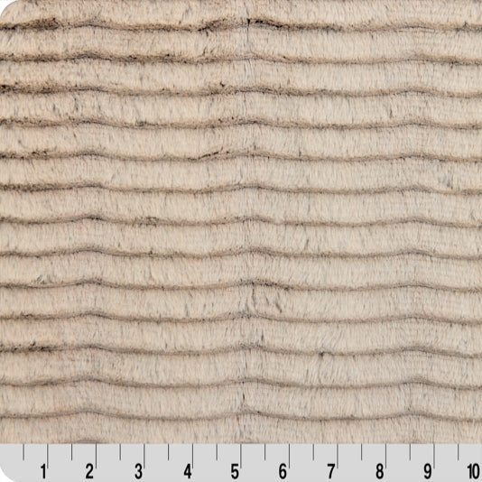 Tissu Luxe Cuddle Frosted Oceana Chocolat/Amande par Yard