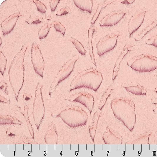 Tissu Luxe Cuddle Frosted Poppy Rosewater - 58" de large