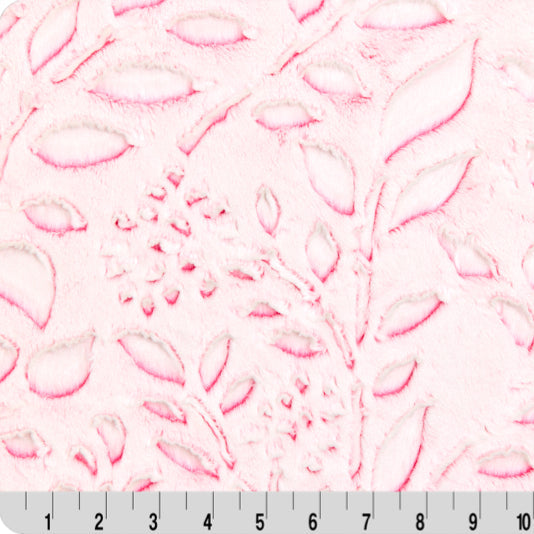 Tela Luxe Cuddle Frosted Poppy Think Pink - 58"/60" por Yarda