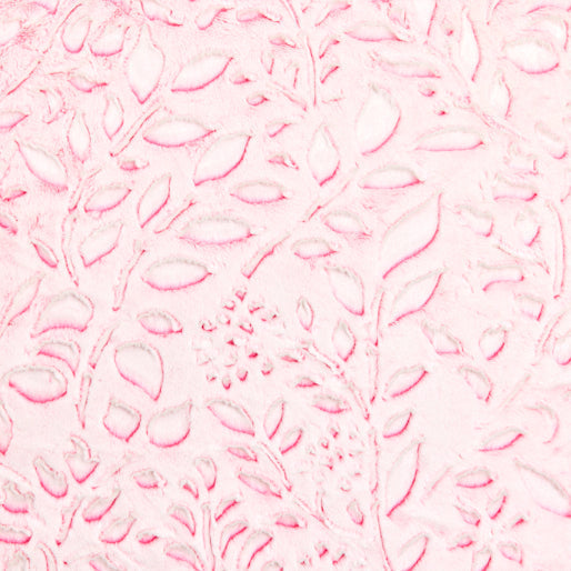 Tela Luxe Cuddle Frosted Poppy Think Pink - 58"/60" por Yarda