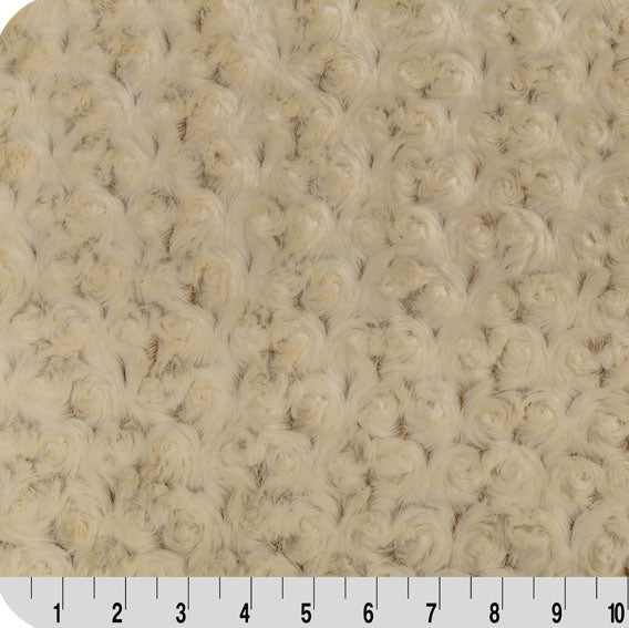 Tissu Luxe Cuddle Frosted Rose Camel/Beige - 58" de large