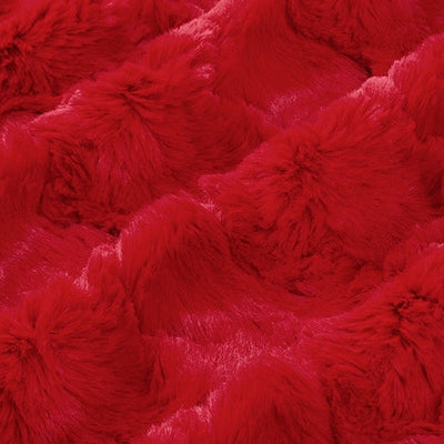 Luxe Cuddle Glacier Cardinal Fabric - 58" Wide