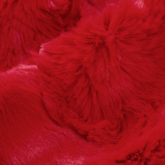 Tissu Luxe Cuddle Glacier Cardinal - 58" de large