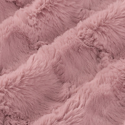 Luxe Cuddle Glacier Woodrose 58" Fabric per Yard