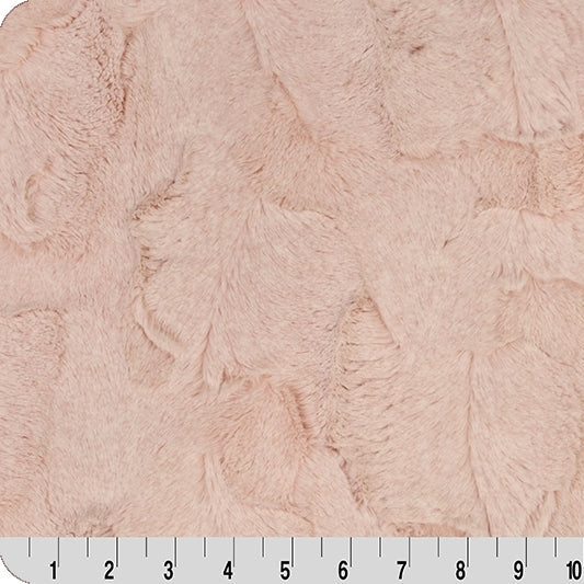 Tela Luxe Cuddle Heather Rosewater - Material de felpa premium