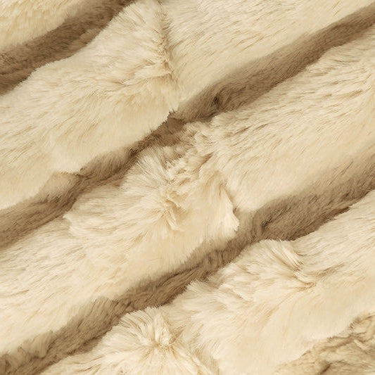 Tissu Luxe Cuddle Marbre Beige - 58" - 60" par Yard
