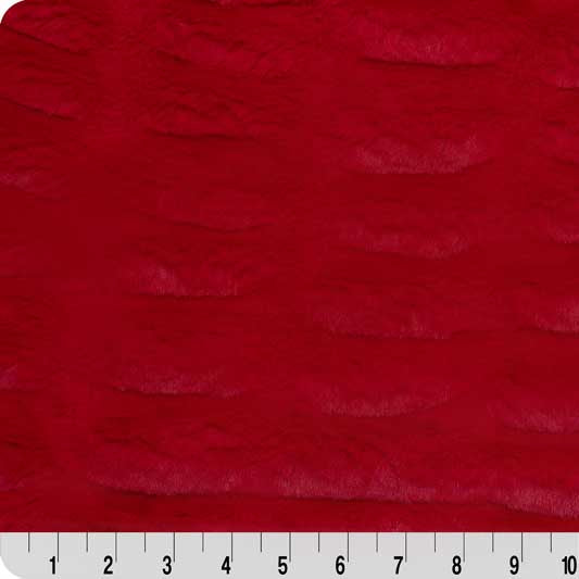 Luxe Cuddle Milan Cardinal Fabric per Yard
