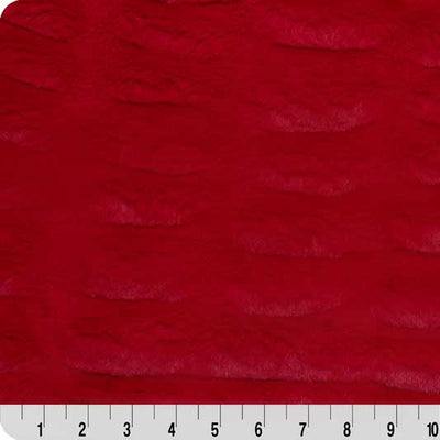 Luxe Cuddle Milan Cardinal Fabric per Yard