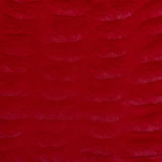 Luxe Cuddle Milan Cardinal Fabric per Yard
