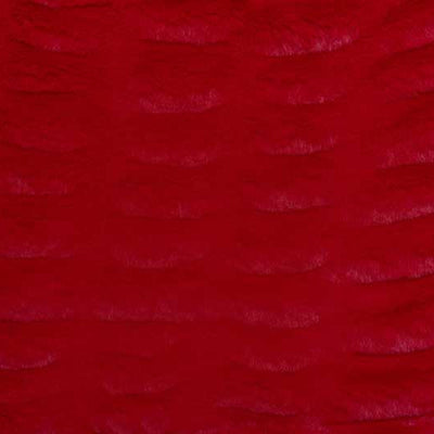 Luxe Cuddle Milan Cardinal Fabric per Yard