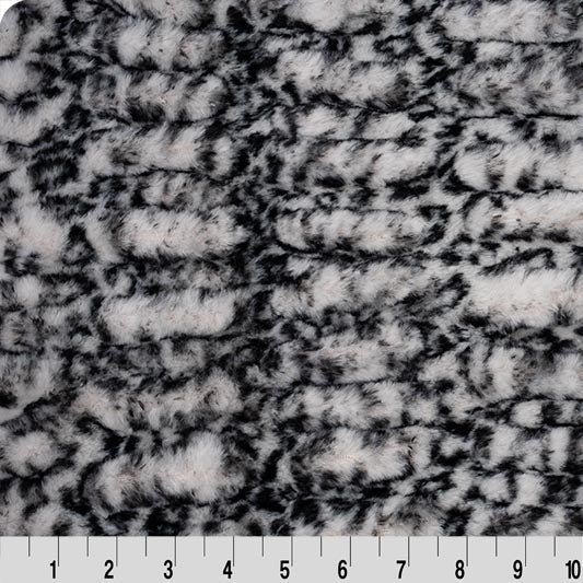 Tela de Cheetah Milan Luxe Cuddle de Perla Negra por Yarda