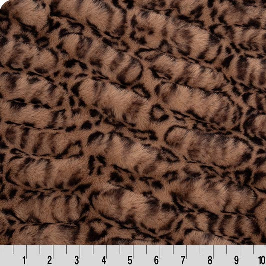 Tissu Luxe Cuddle Milan Cheetah Chocolat Suisse par Yard
