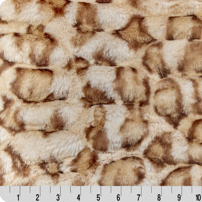 French Oak Luxe Cuddle Milan Clouded Leo Fabric per Yard