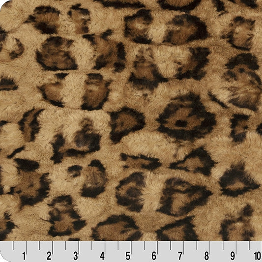 Tela Luxe Cuddle Milan Leopardo Nublado Avellana - 58"