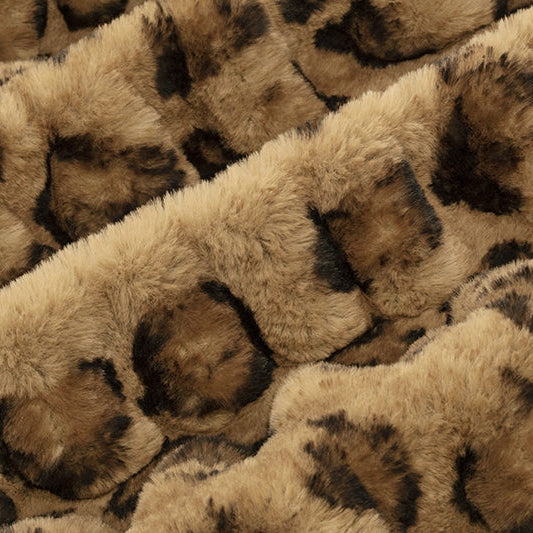 Tela Luxe Cuddle Milan Leopardo Nublado Avellana - 58"