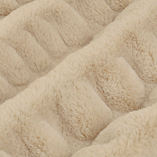 Tissu Luxe Cuddle Milan Eggshell - Doux et Élastique