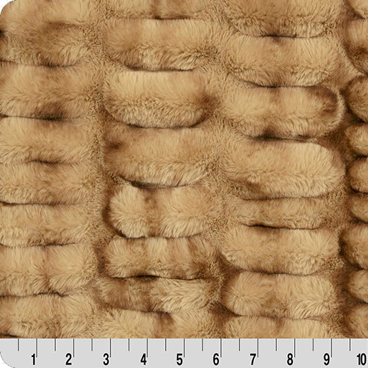 Luxe Cuddle Milan Enzo Mocha Fabric - 58" Wide