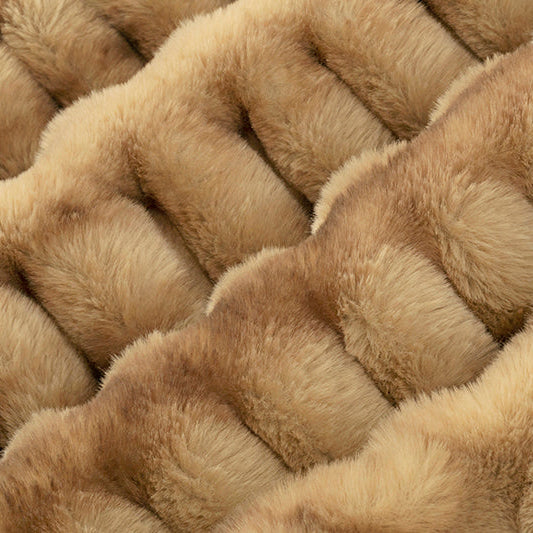 Luxe Cuddle Milan Enzo Mocha Fabric - 58" Wide