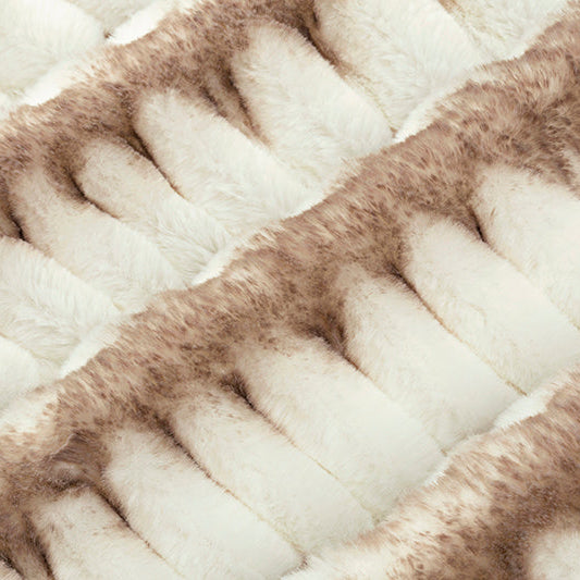 Tela Natural Luxe Cuddle Milan Luca - 58"/60" por Yarda