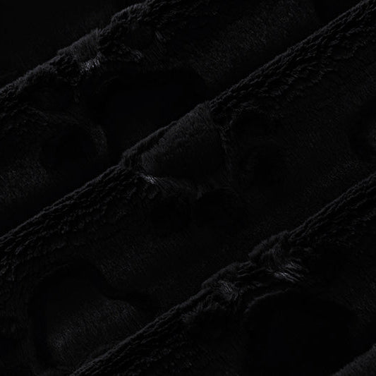 Luxe Cuddle Paws Black Fabric - 58" to 60" per Yard