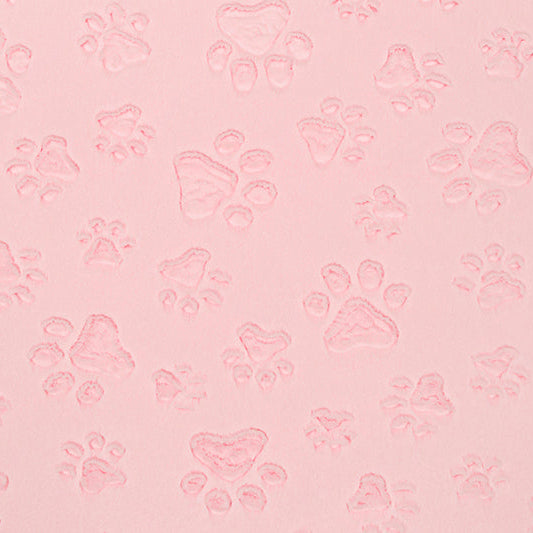 Tela Luxe Cuddle Paws Blush - 58" de ancho