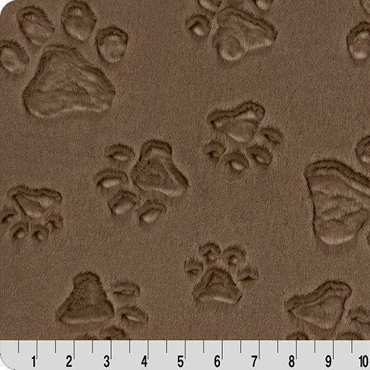 Luxe Cuddle Paws Truffle Fabric - 58" Wide