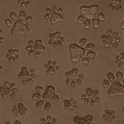 Tela Luxe Cuddle Paws Truffle - 58" de ancho