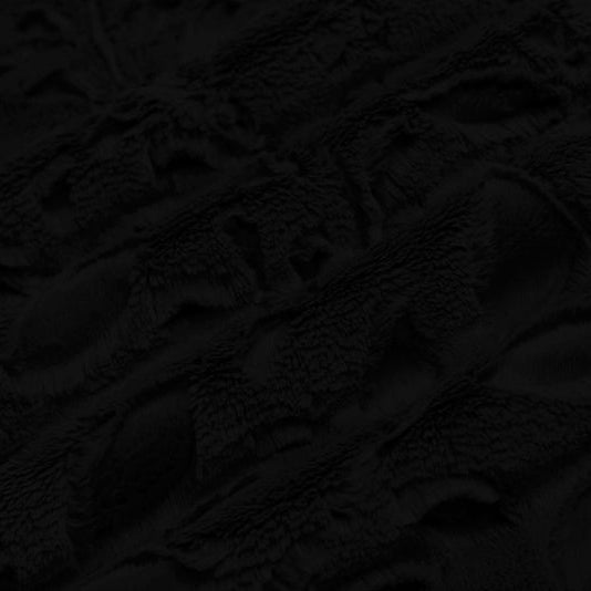 Tissu Luxe Cuddle Poppy Noir 58" - 60" par yard