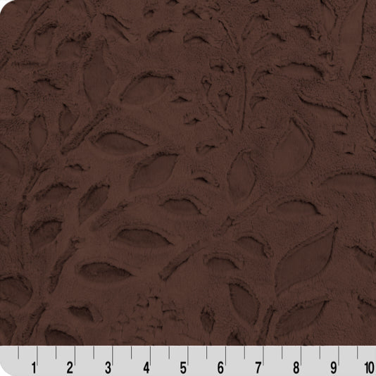 Luxe Cuddle Poppy Coffee Fabric - 58" Wide